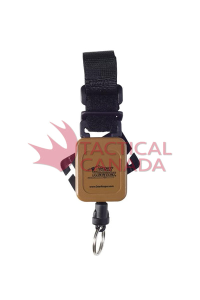 Gear Keeper – Retractable Sidearm Tether, Low Force, Combo MOLLE Mount, Coyote