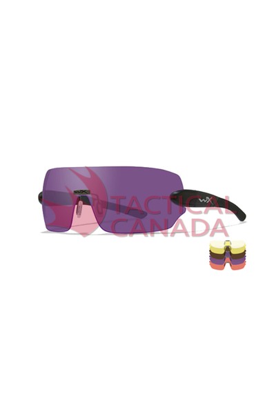 WileyX DETECTION CLEAR/YELLOW/ORANGE/PURPLE/COPPER/ MATTE BLK FRAME - 5 lenses kits