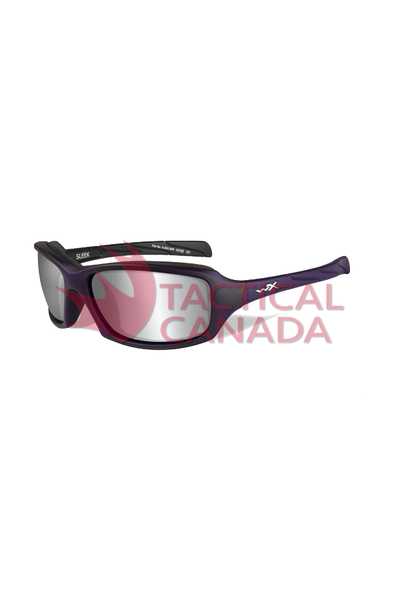 WileyX SLEEK GREY SILVER FLASH LENS/MATTE VIOLET FRAME