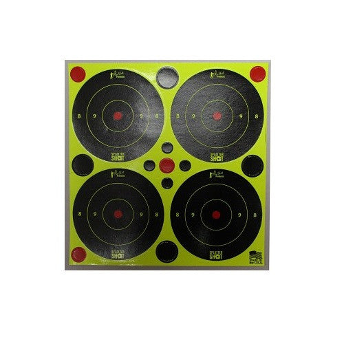 3" Green Splattershot Bulleyes with Pasters - Peel and Stick - Tactical-Canada