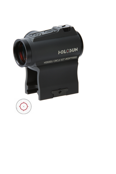 holosun SOLAR CIRCLE DOT SIGHT WITH SIDE MOUNTED BATTERY - Tactical-Canada