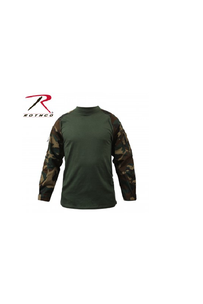 Rothco combat shirt Woodland - Tactical-Canada